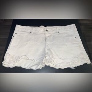 MNG Jeans White Jean Shorts Size 12